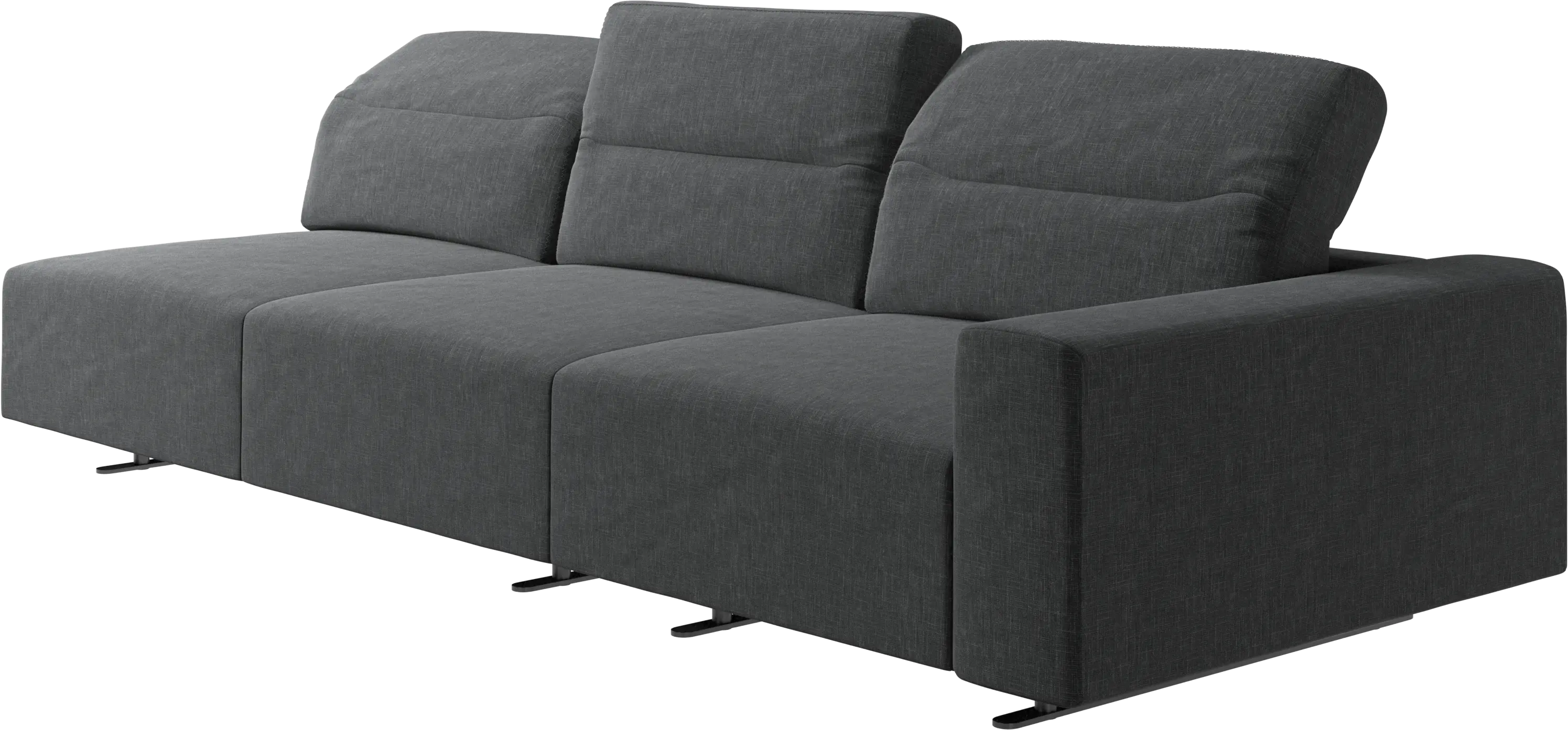 Hampton sofa with adjustable back and lounging unit right side